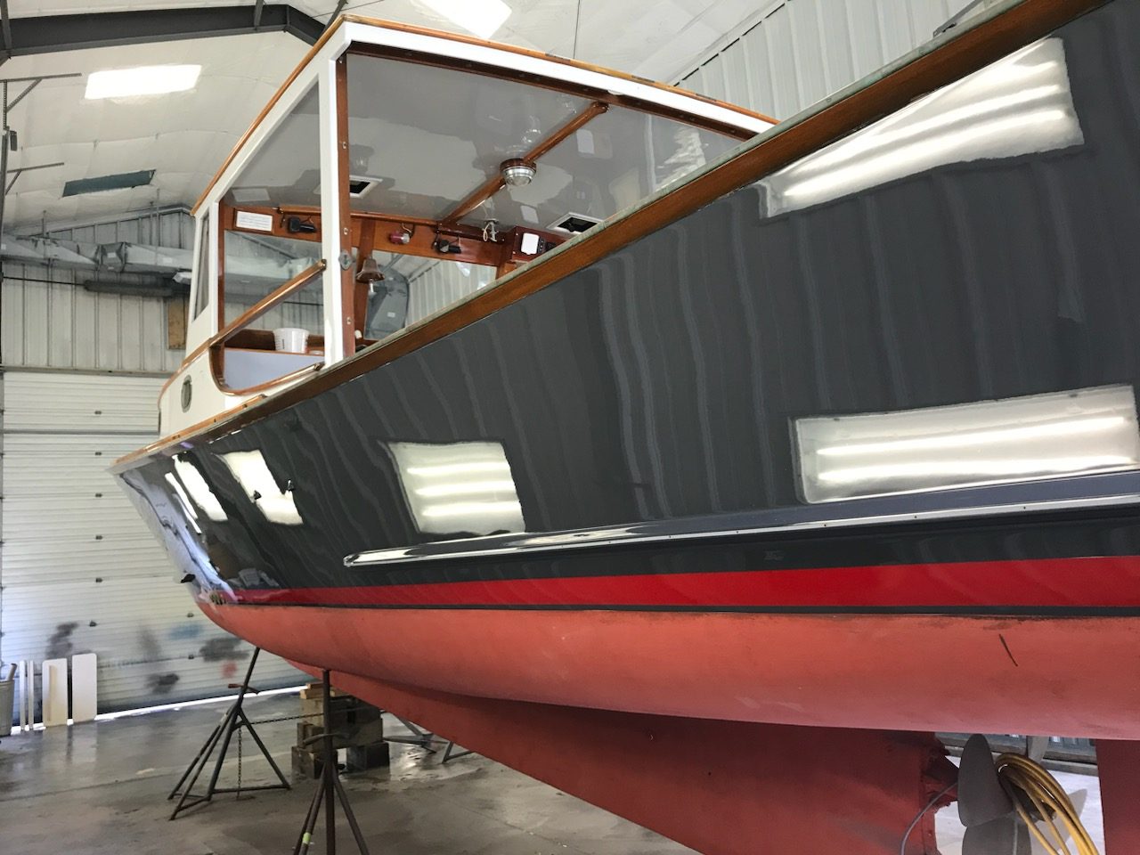 In the shop at Johanson Boatworks